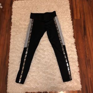 NEVER WORN PINK FLEECE LINED LEGGINGS